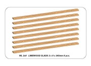 Listwy drewniane z lipy 2 x 8 x 245mm WL2X8 Aber
