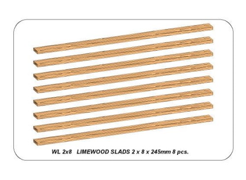 Listwy drewniane z lipy 2 x 8 x 245mm WL2X8 Aber