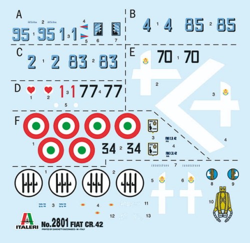 Samolot Fiat CR.42 Falco 2801 Italeri