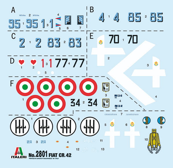 Samolot Fiat CR.42 Falco 2801 Italeri