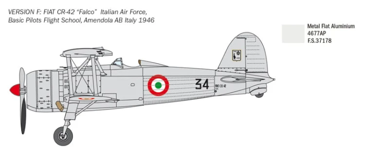 Samolot Fiat CR.42 Falco 2801 Italeri