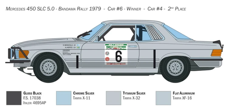 Mercedes Benz 450SLC Rallye Bandama 1979 3632 Italeri