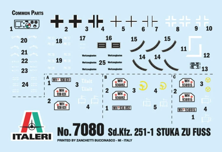 Transporter Sd.Kfz. 251/1 Wurfrahmen 7080 Italeri