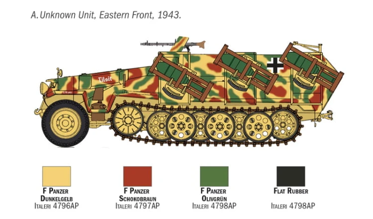 Transporter Sd.Kfz. 251/1 Wurfrahmen 7080 Italeri