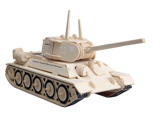 Czołg T-34 Rudy 102 składanka drewniana puzzle 3D P175 Sea-Land
