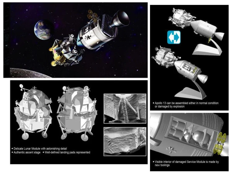 Statek kosmiczny CSM-109 Odyssey LM-7 Aquarius 11020 Dragon