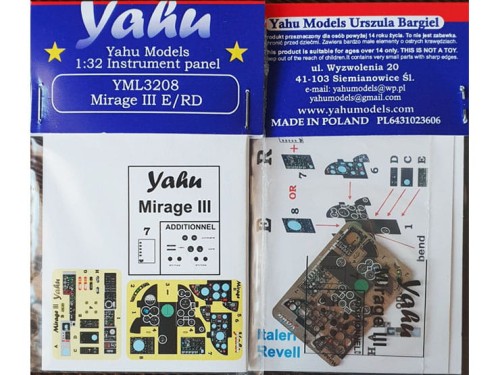 Fototrawiona tablica do Mirage IIIE/RD YML3208 Yahu