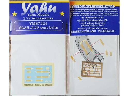 Fototrawione pasy do SAAB J29 YMS7224 Yahu