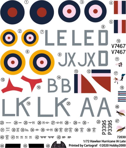 Samolot Hawker Hurricane Mk.Ia Late 72030 Hobby 2000