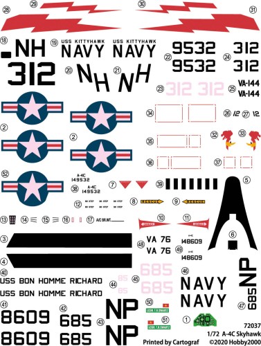 Samolot Douglas A-4C Skyhawk 72037 Hobby 2000