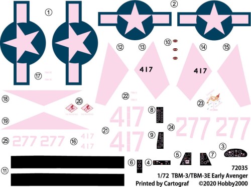 Samolot TBM-3/3E Avenger early 72035 Hobby 2000