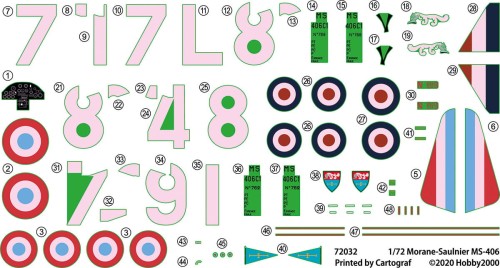 Samolot Morane-Saulnier MS.406 72032 Hobby 2000