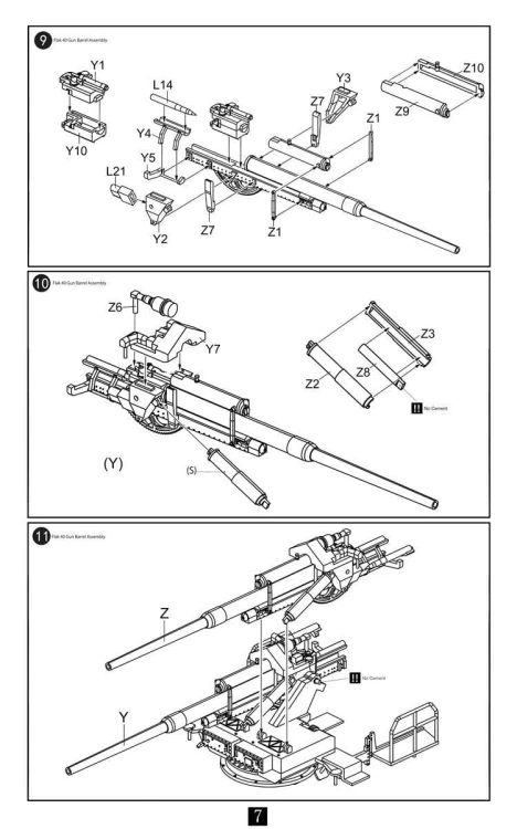 Działo przeciwlotnicze E-75 128mm FlaK 40 UA72117 Modelcollect