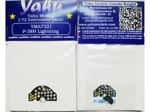 Fototrawiona tablica do P-38 H Lightning YMA7321 Yahu