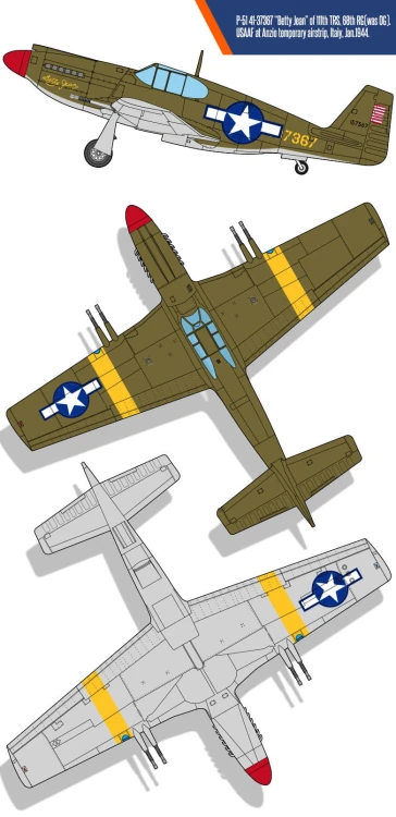 Samolot North P-51 Mustang Mk.IA 12338 Academy