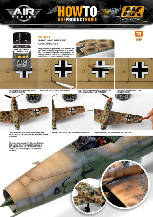 Paneliner Sand and Desert Camouflage AK2073 AK Interactive