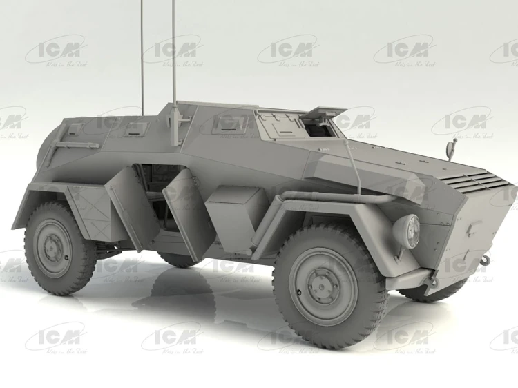 Wóz dowodzenia Sd.Kfz.247 Ausf.B z załogą 35111 ICM