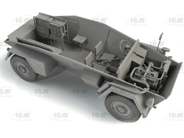 Wóz dowodzenia Sd.Kfz.247 Ausf.B z załogą 35111 ICM