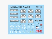 Wóz dowodzenia Sd.Kfz.247 Ausf.B z załogą 35111 ICM