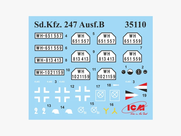 Wóz dowodzenia Sd.Kfz.247 Ausf.B z załogą 35111 ICM