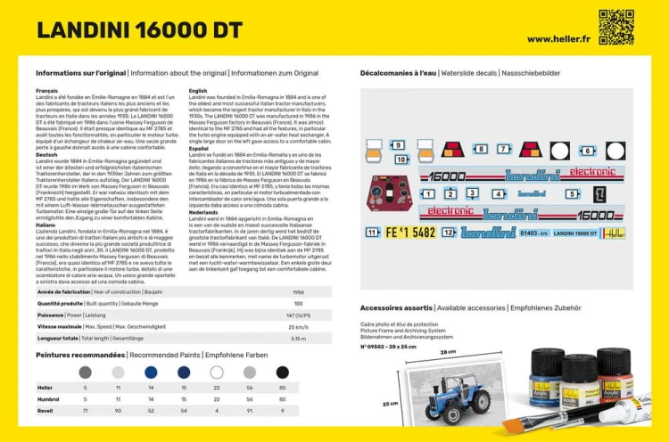 Traktor ciągnik Landini 16000 DT 81403 Heller