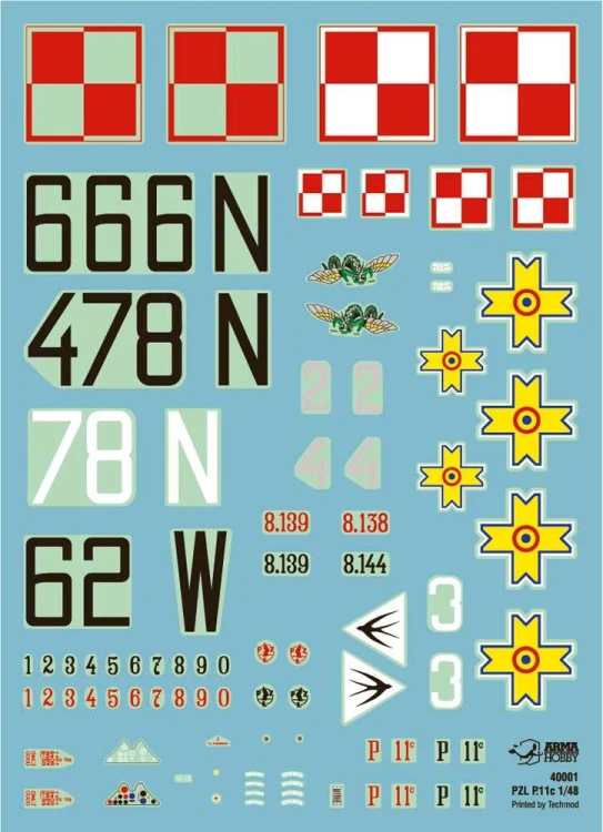 Samolot PZL P.11c 40001 Arma Hobby