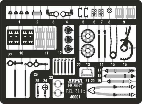 Samolot PZL P.11c 40001 Arma Hobby