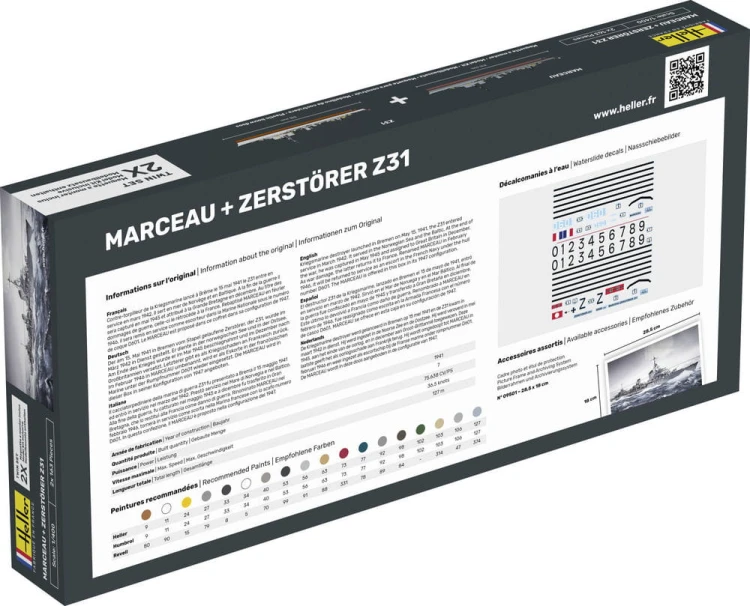 Okręt niszczyciel Zerstorer Z31 Marceau 85009 Heller