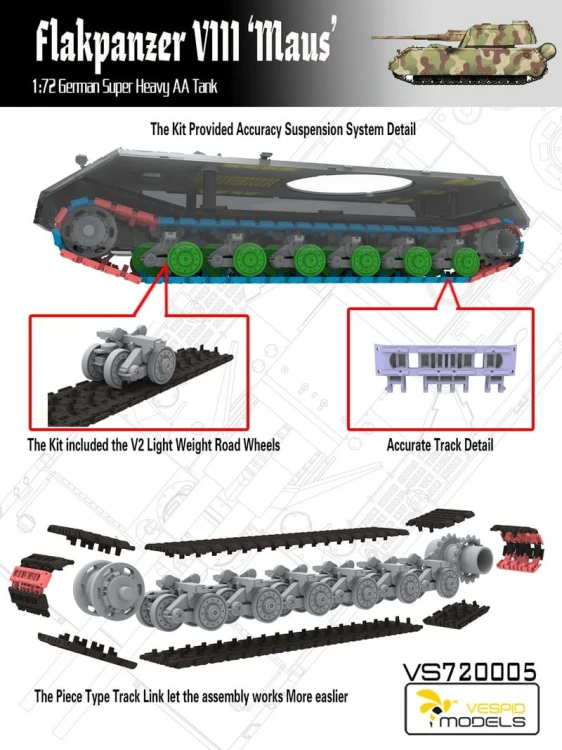 Czołg Flakpanzer VIII Maus VS720005 Vespid