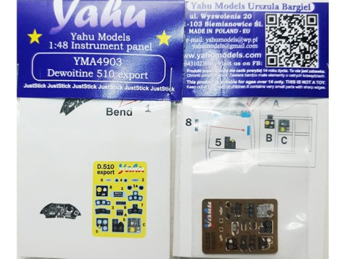 Fototrawiona tablica do Dewoitine D.510 YMA4903 Yahu