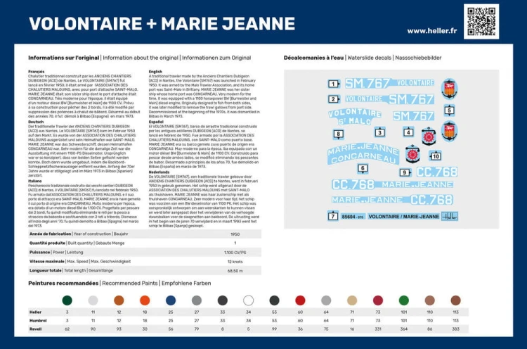 Statek trawler Volontaire Marie Jeanne 85604 Heller