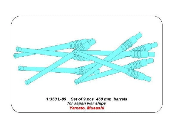9 luf 460mm do Yamato i Musashi 350L09 Aber