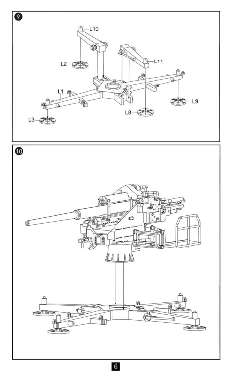 Działo przeciwlotnicze 128mm FlaK 40 UA72094 Modelcollect