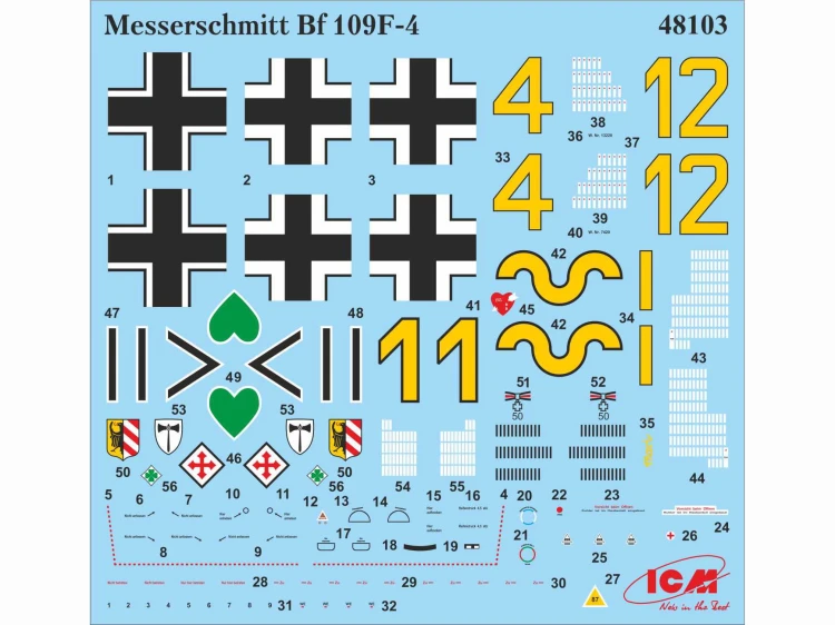 Samolot Bf109 F-4 i Henschel Hs 126B-1 DS4801 ICM