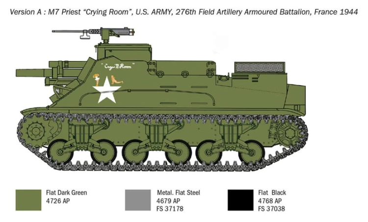 Haubica M7 Priest 6580 Italeri