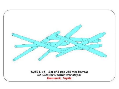8 luf 380mm do Bismarck i Tirpitz 350L11 Aber