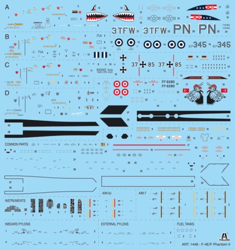 Samolot McDonnell F-4 E/F Phantom II 1448 Italeri
