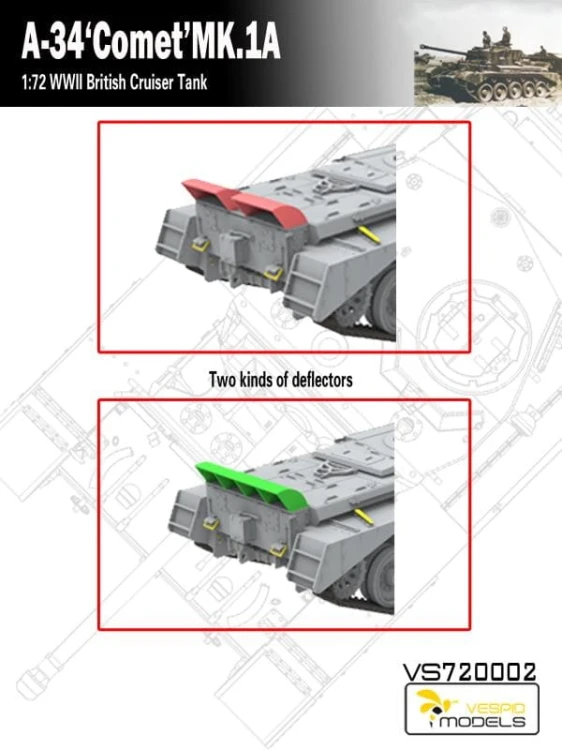 Czołg A34 Comet Mk.1A VS72002 Vespid