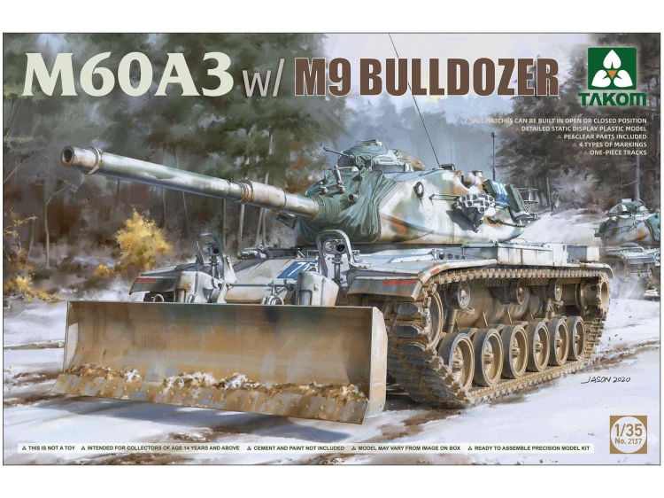 Czołg M60A3 Patton w/M9 bulldozer 2137 Takom