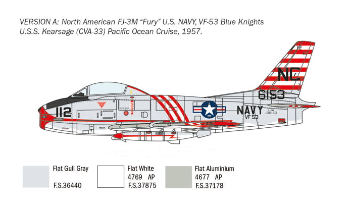 Samolot North American FJ-2/3 Fury 2811 Italeri