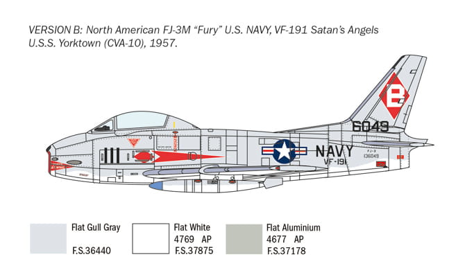 Samolot North American FJ-2/3 Fury 2811 Italeri