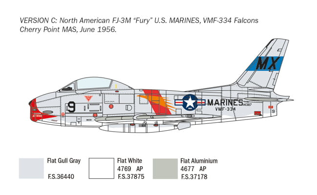 Samolot North American FJ-2/3 Fury 2811 Italeri