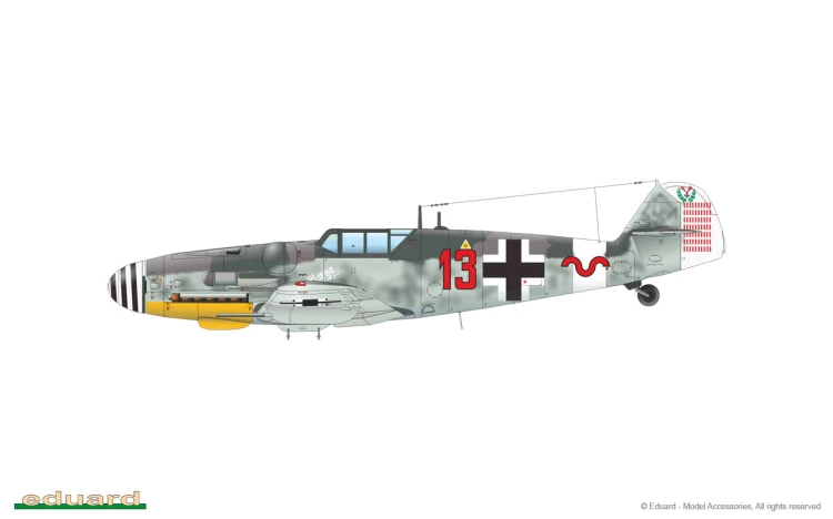 Samolot Messerschmitt Bf109 G-6 84173 Eduard
