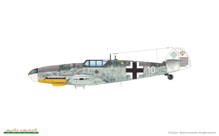 Samolot Messerschmitt Bf109 G-6 84173 Eduard