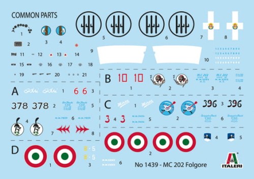 Samolot Macchi MC.202 Folgore 1439 Italeri