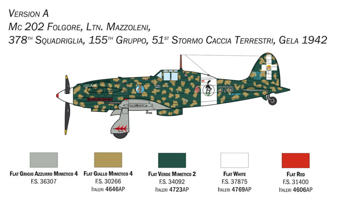 Samolot Macchi MC.202 Folgore 1439 Italeri