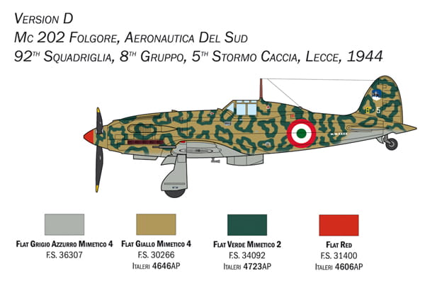 Samolot Macchi MC.202 Folgore 1439 Italeri