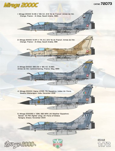Samolot Dassault Mirage 2000C 72073 Modelsvit