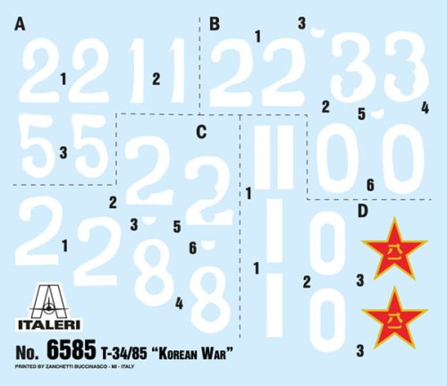 Czołg T-34/85 Korean War 6585 Italeri
