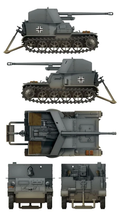 Niszczyciel Pz.Sfl.Ia 5cm PaK 38 (VK3.02) DW35017 Das Werk